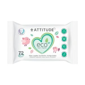 Vlhčené obrúsky bez vône Attitude 72 ks