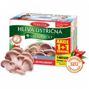 Hliva ustricovitá  + laktobacily TEREZIA 60+60 kapsúl
