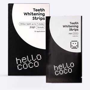 PAP+ Bieliace pásiky na zuby  HELLO COCO 28ks