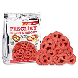 Praclíky do vačku Jogurtová čokoláda s jahodami Mixit 70g