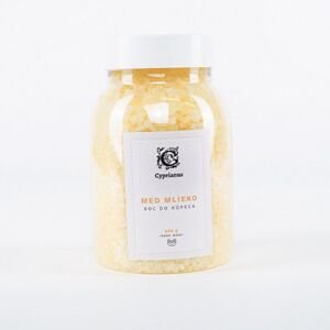 Soľ do kúpeľa med a mlieko Cyprianus 650g