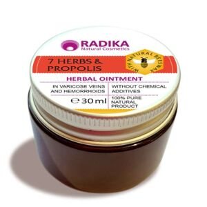 Masť zo 7 bylín a propolisu na kŕčové žily a hemoroidy Radika Bioherba 30ml