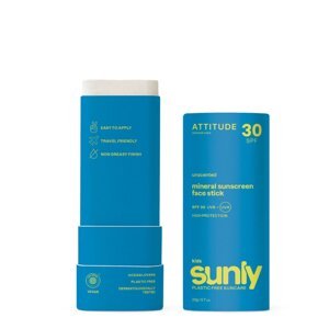 Detská 100% minerálna ochranná tyčinka na tvár a pery od značky ATTITUDE (SPF 30) bez vône 20g