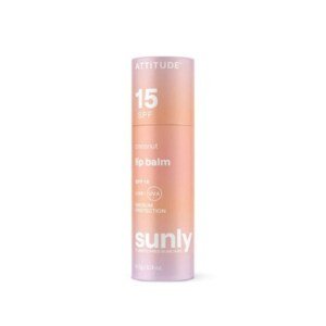 100% minerálny ochranný balzam na pery ATTITUDE (SPF 15) s vôňou kokosu 8,5g