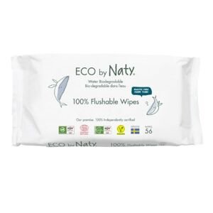 Vlhčené obrúsky ECO by Naty bez vône - pre citlivú pokožku 56ks
