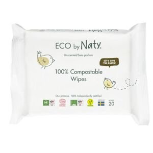 Vlhčené obrúsky ECO by Naty bez vône - pre citlivú pokožku 20ks