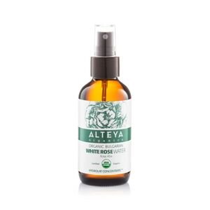 Ružová voda z bielej ruže Alteya Organics v skle 120 ml
