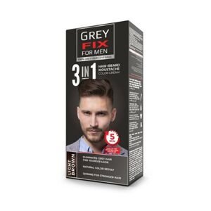 Farba pre mužov na vlasy, bradu a fúzy - svetlohnedá Grey Fix