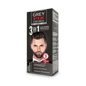 Farba pre mužov na vlasy, bradu a fúzy - tmavohnedá Grey Fix