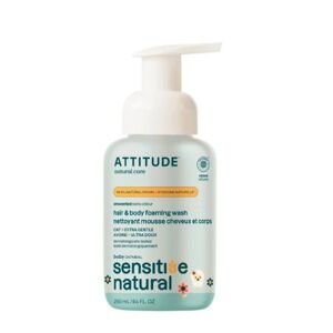 Detská umývacia pena (2 v 1) ATTITUDE s ovsom - pre citlivú pokožku 250ml
