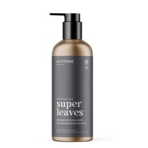 Prírodný šampón a telové mydlo 2v1 ATTITUDE Super leaves Essentials - Peppermint & Sladký pomaranč 473ml