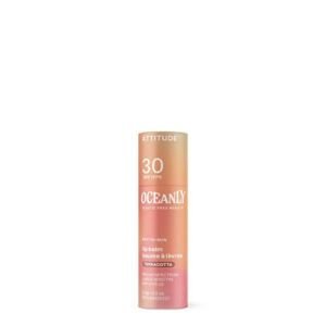 Tónujúci balzam na pery  SPF 30 ATTITUDE Oceanly - Terracotta 8,5g