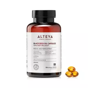 Kapsuly s rascovým olejom, ružovým olejom a extraktom ostropestreca Alteya Organics 60 kapsúl