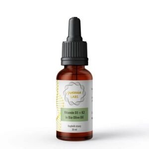 Vitamín D3+K2 kvapky v BIO olivovom oleji Puravia LABS 30ml
