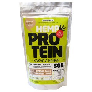Konopný proteín kakao s banánom 500g, Zelená Země