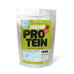 Konopný proteín kokos s ananásom 1kg, Zelená Země