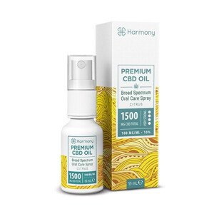 Harmony CBD olej v spreji 1500 mg, 15 ml, Citrus