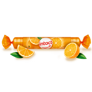 INTACT rolka hroznový cukor s vitamínom C pomaranč 40 g