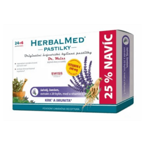HERBALMED Pastilky pri prechladnutí 24 + 6 tabliet ZADARMO