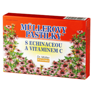 MÜLLEROVE PASTILKY s echinaceou a vitamínom C 24 kusov