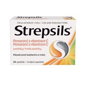 STREPSILS Pomaranč s vitamínom C 24 tvrdých pastiliek