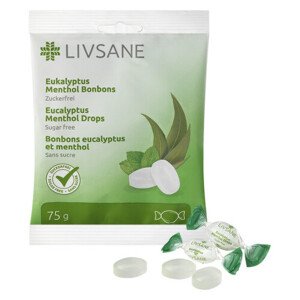 LIVSANE Bylinné pastilky mentol, eukalyptus 75 g