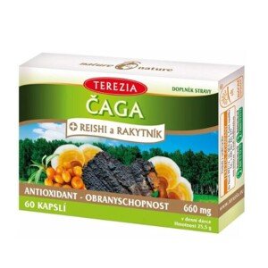 TEREZIA Čaga+ reishi a rakytník 60 kapsúl