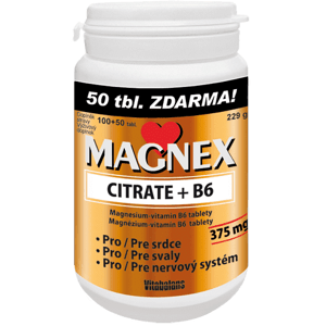 VITABALANS Magnex citrate + B6 100 + 50 tabliet ZADARMO
