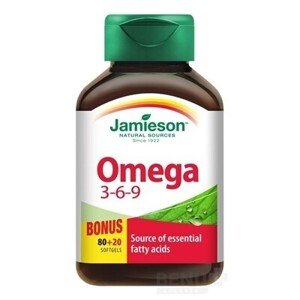 JAMIESON Omega 3-6-9 80 + 20 tabliet ZADARMO