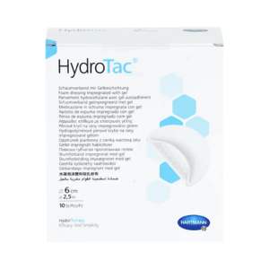 HYDROTAC Krytie na rany penové hydropolymérové impregnované gélom 6 cm 10 ks