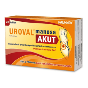 WALMARK Uroval manosa akut 20 tabliet