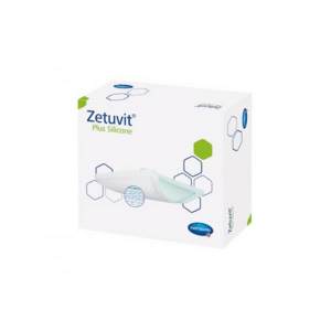 ZETUVIT Plus silicone 10 x 20 cm kompresný a sterilný 10 kusov