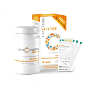 LIPO C askor forte 60 kapsúl +  5 kusov testovacích prúžkov ZADARMO