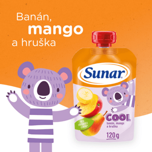 SUNAR Cool ovocná kapsička hruška banán mango 12m+ 120 g