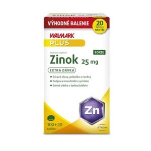 WALMARK Zinok forte 25 mg 100 + 20 tabliet ZADARMO
