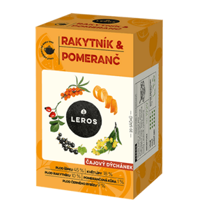 LEROS Čajová chvíľka rakytník a pomaranč 20 x 2 g