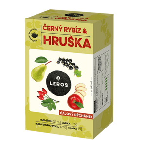 LEROS Čajová chvíľka čierna ríbezľa a hruška 20 x 2 g