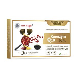 BARNY´S Koenzým Q10 dual 60 mg výhodné balenie 2 x 30 kapsúl