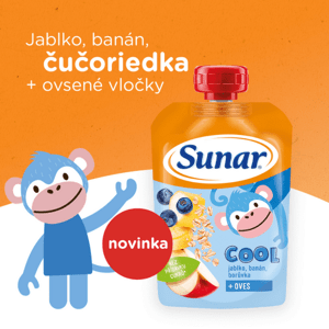 SUNAR Cool ovocná kapsička čučoriedka banán ovsené vločky 12m+ 110 g
