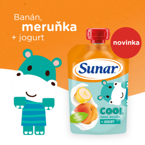 SUNAR Cool ovocná kapsička banán marhuľa jogurt 12m+ 110 g