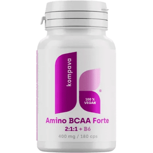 KOMPAVA Amino bcca forte + B6 180 kapsúl