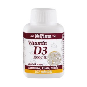 MEDPHARMA Vitamín D3 1000 i.u. 107 kapsúl