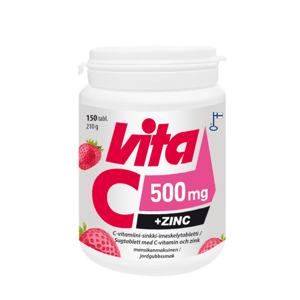 VITABALANS Vita C 500 mg + zinok s jahodovou príchuťou 150 tabliet
