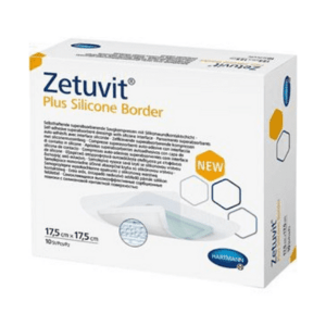 ZETUVIT Plus silicone border kompres sterilný 17,5 x 17,5 cm 10 ks