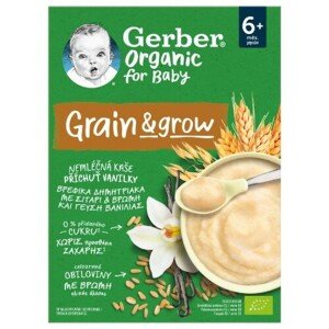 GERBER Organic nemliečna kaša pšenično-ovsená bio príchuť vanilka od ukonč. 6.mesiac 200 g