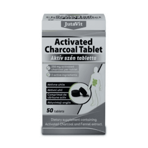 JUTAVIT Aktívne uhlie 50 tabliet 250 mg