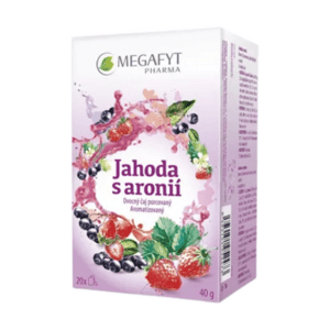 MEGAFYT Jahoda s aróniou ovocný čaj porciovaný 20 x 2 g 40 g