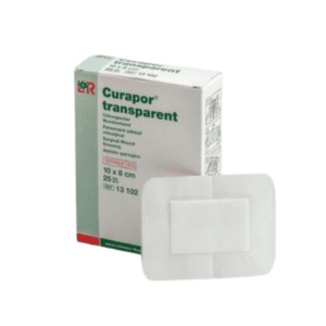 CURAPOR Krytie na rany transparent 10 x 8 cm sterilné vodeodolné 25 ks