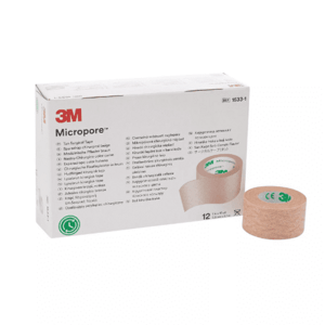3M Micropore náplasť hnedá cievka 2,5 cm x 9,1 m zo špeciálneho papiera 12 ks