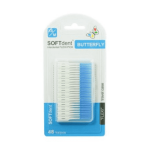 SOFTDENT Dentálne špáradlá butterfly flexi pick univerzálna veľkosť XS/M 48 ks